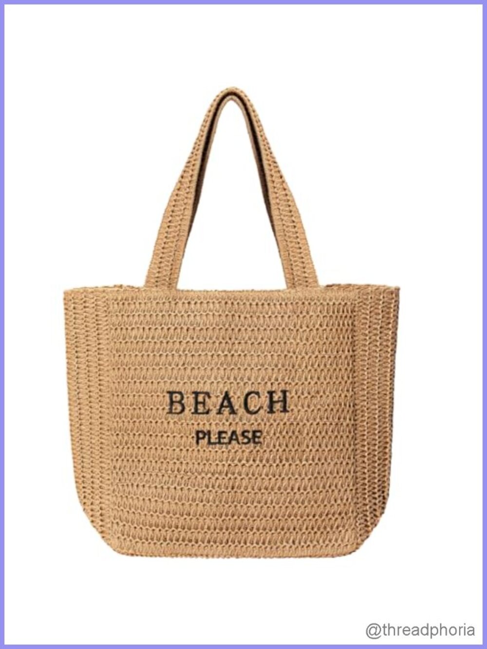 Straw Beach Bag Large Capacity Tote Shoulder Handbag Travel Essential